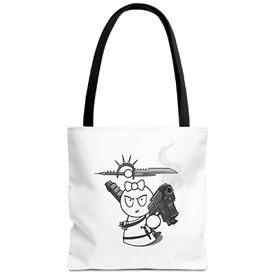 Warrior Frankie Graphic Tote Bag